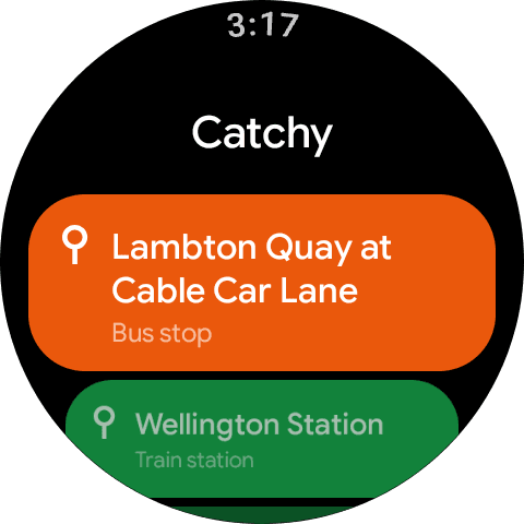 Catchy Wear OS favourites list