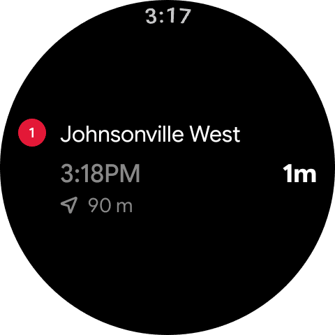 Catchy Wear OS specific trip view